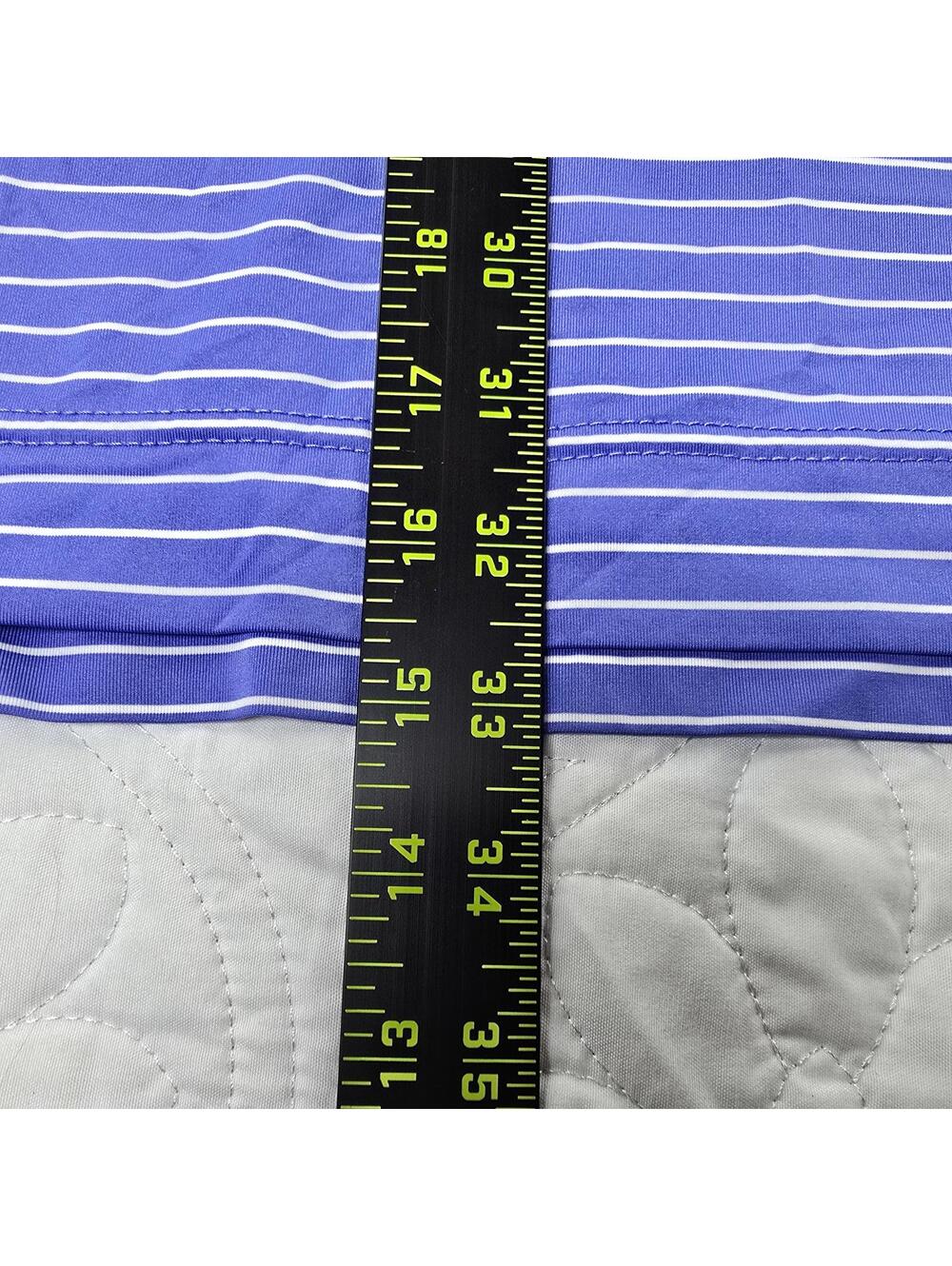 FootJoy Men's Striped Lisle Golf Polo Shirt in purple/white Size XL. - Picture 4 of 9